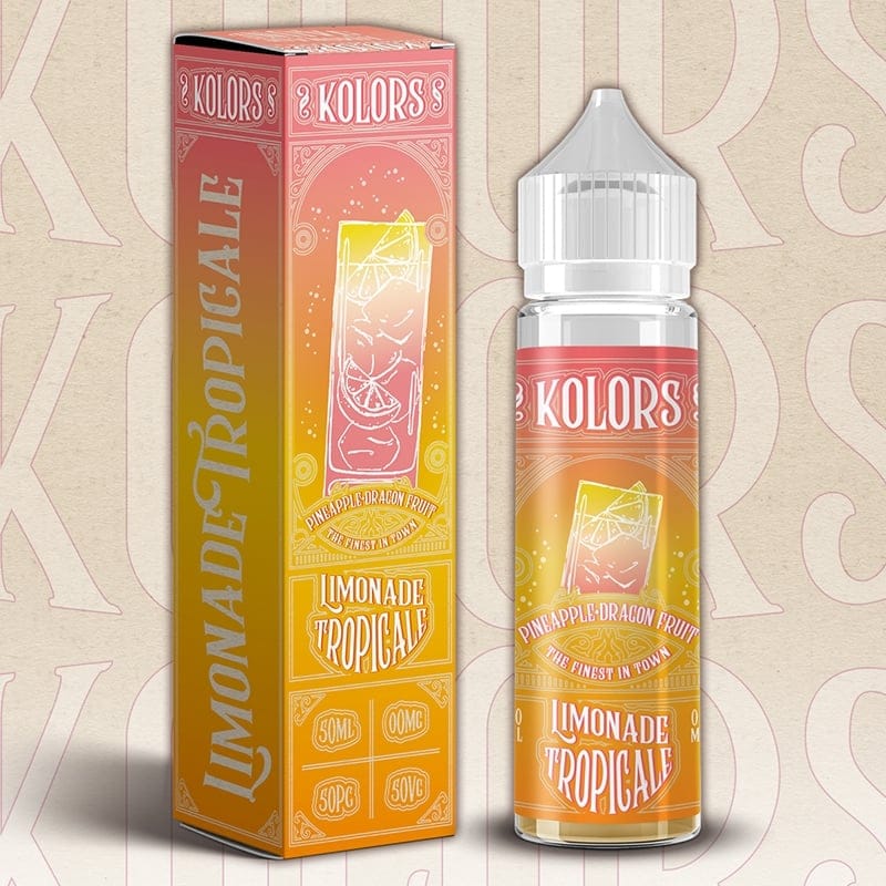 E-liquide 50 ml, Kolors Limonade tropicale, saveur limonade ananas fruit du dragon citron vert.